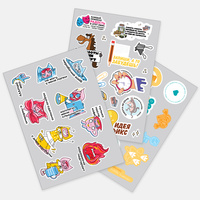 Наклейки UV-DTF Stiker Pack на заказ, S