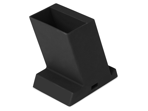 Беспроводная зарядка-подставка с подсветкой Glow box, черный (Р) - рис 5.