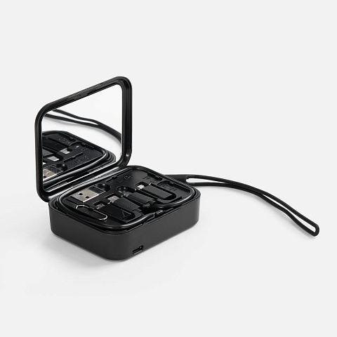 Набор для ухода за гаджетами с беспроводной зарядкой Rules, черный