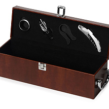 Набор аксессуаров для вина в подарочной коробке Fabrizio, коричневый