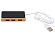 USB хаб с подсветкой лого Reedia S5, 3*USB, 1*Type C, бамбук, черный - миниатюра - рис 3.