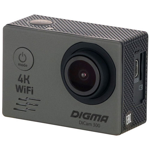 Экшн-камера Digma DiCam 300, серая - рис 3.
