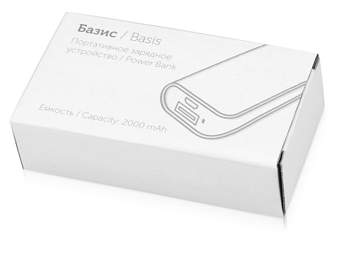 Портативное зарядное устройство (power bank) Basis, 2000 mAh, зеленое яблоко - рис 4.