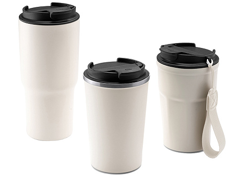 Термокружка KEURY из нержавеющей стали с двойными стенками и ручкой с керамической слоем, белый - рис 4.