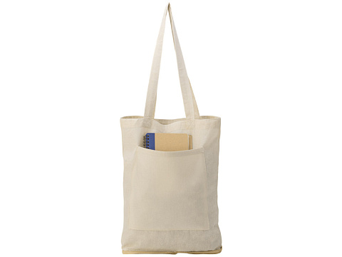 Складная сумка Jute из джута и хлопка, натуральный - рис 7.
