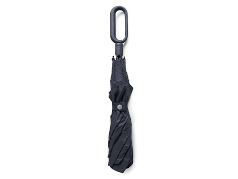 Зонт складной Mini Hook, черный - рис 2.