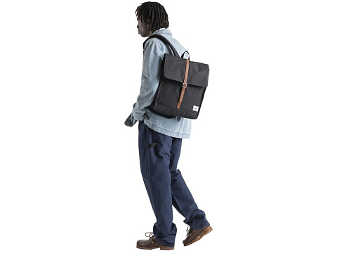 Herschel City рюкзак из переработанного материала объемом 16 л - сплошной черный - рис 4.
