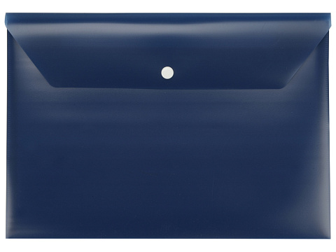 Папка-конверт А4 с кнопкой, синий (Р) - рис 2.