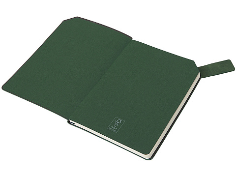 Блокнот А5 в гибкой обложке Chaplin, зеленый - рис 6.