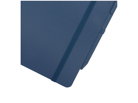 Блокнот Thalaasa формата А5 в твердой обложке из океанического пластика с шариковой ручкой - Синий - рис 5.