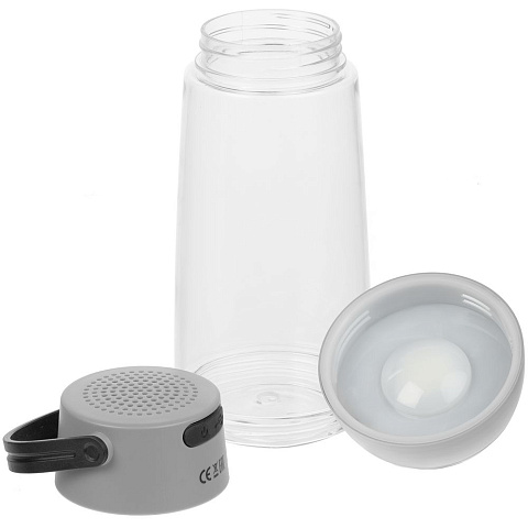 Бутылка для воды Torsta Light с колонкой и светильником, серая - рис 5.