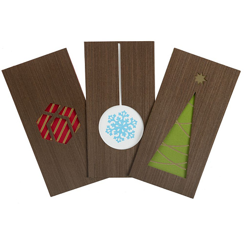 Открытка Season's Greetings, с изображением подарка - рис 5.