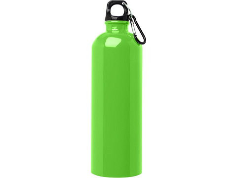 Одностенная бутылка для воды с карабином Oregon, изготовленная из нержавеющей стали, сертифицированной по стандарту RCS, объемом 750 мл - Зеленое яблоко - рис 2.