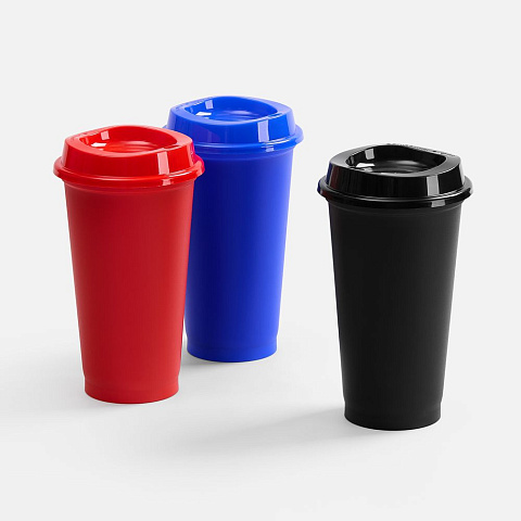 Стакан с крышкой Color Cap, ver.2, черный - рис 5.