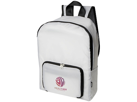 Складной рюкзак EcoFold объемом 15 л из переработанного ПЭТ-пластика - Белый - рис 4.