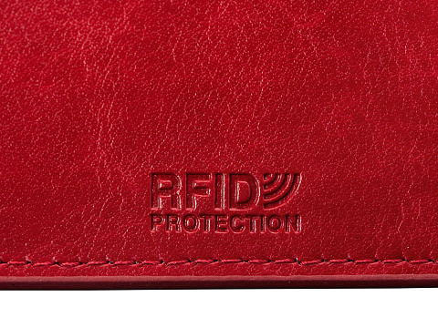 Картхолдер для 6 пластиковых карт с RFID-защитой Fabrizio, красный - рис 7.