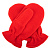 Варежки Fleecy, красные - миниатюра - рис 2.