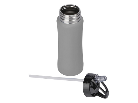 Бутылка для воды Bottle C1, сталь, soft touch, 600 мл, серый - рис 2.