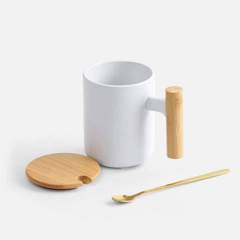 Кружка с ложкой Eco Fusion, белая - рис 4.