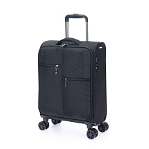 Чемодан TORBER СЕЙД, чёрный, нейлон 600D, 36,5 х 19 х 54 см, 32 л