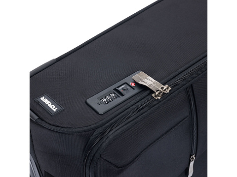 Чемодан TORBER БРОСНО, чёрный, нейлон 600D, 36,5 х 20 х 54 см, 32 л - рис 9.