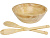 Argulls, бамбуковая салатница и приборы, natural - миниатюра