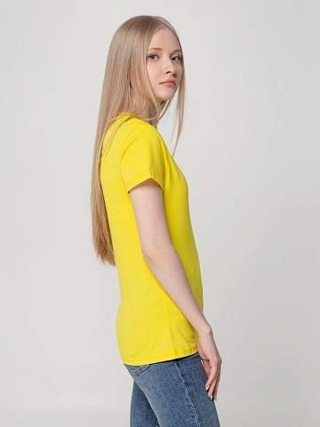 Футболка женская T-bolka Lady, желтая - рис 7.